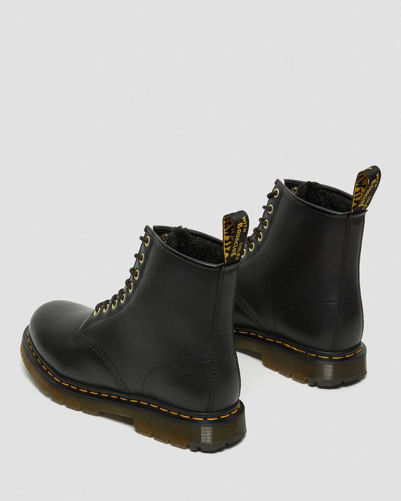 Botas De Trabajo Dr Martens 1460 DM's Wintergrip Cuero Mujer Negros | MX 403MQZ